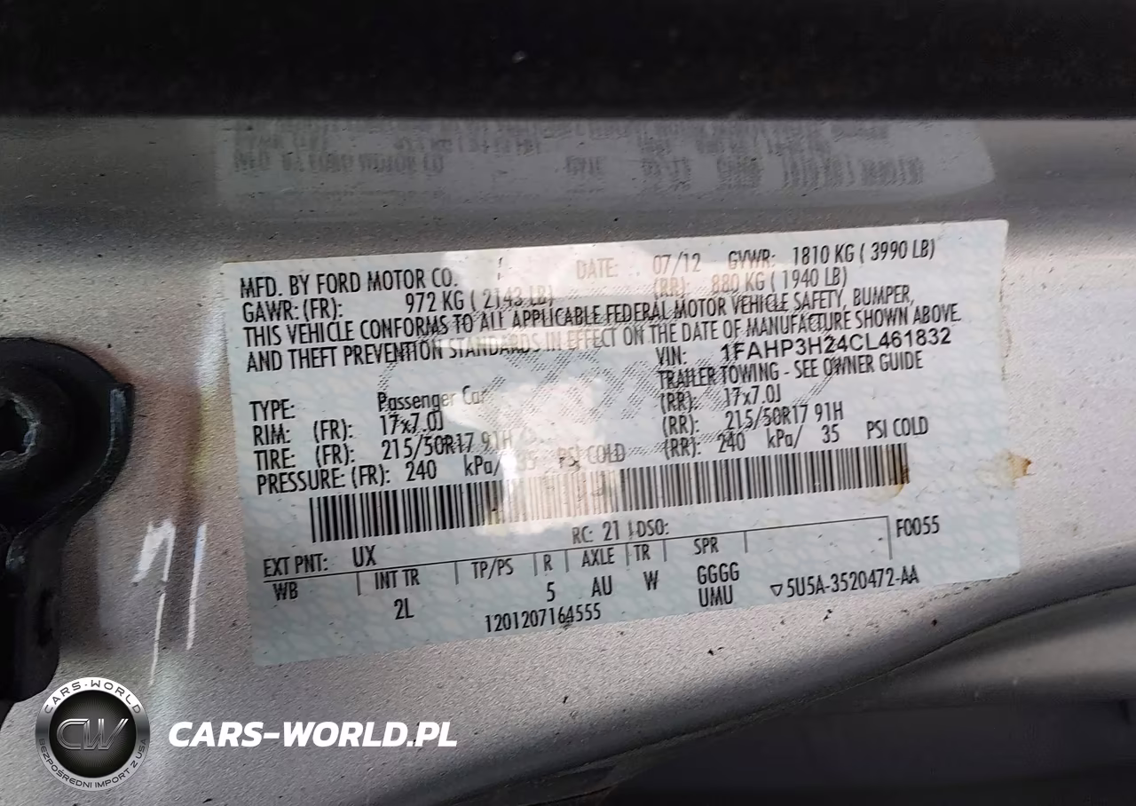 2012 Ford Focus Sel VIN:1FAHP3H24CL461832 - 9