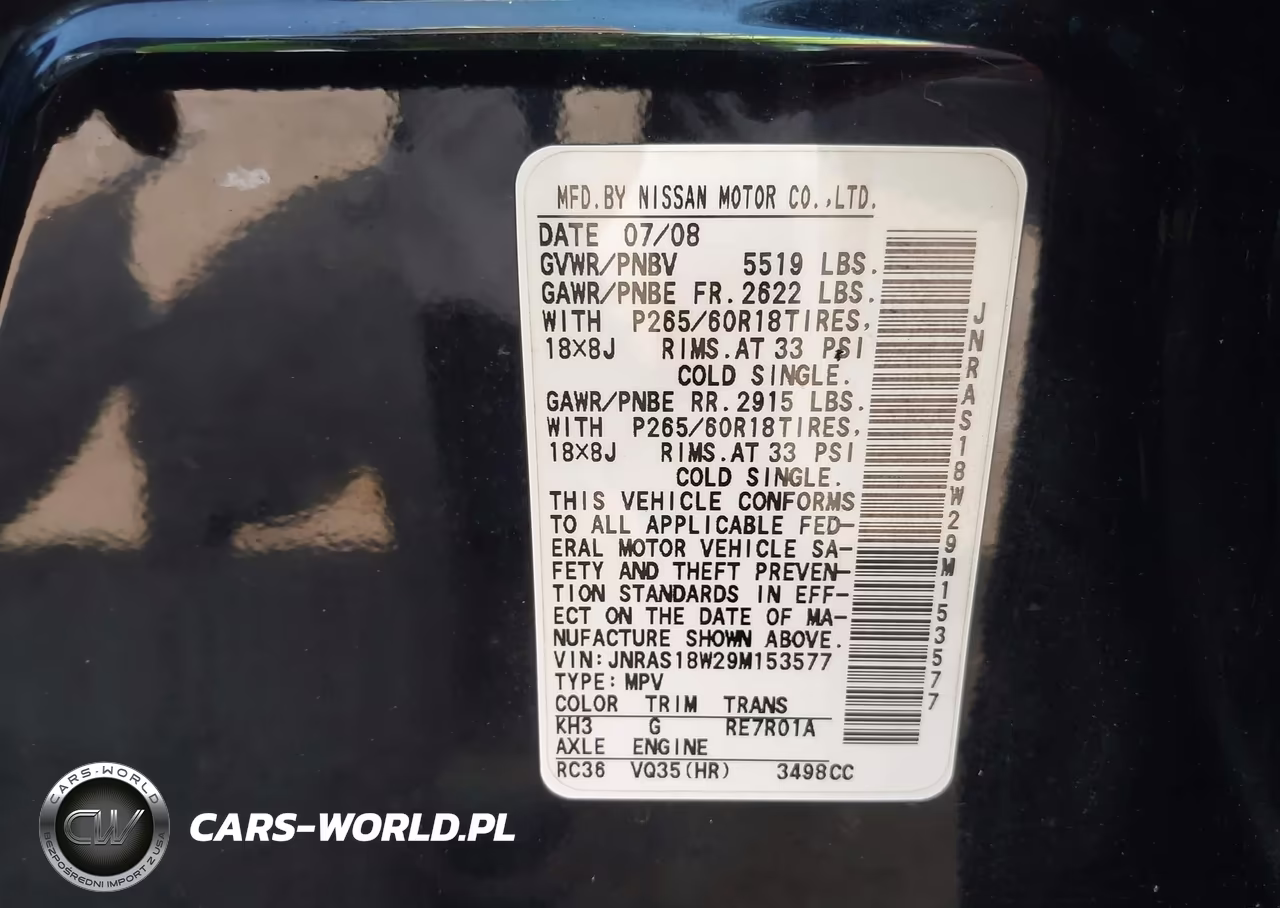 2009 Infiniti Fx35 VIN:JNRAS18W29M153577 - 9