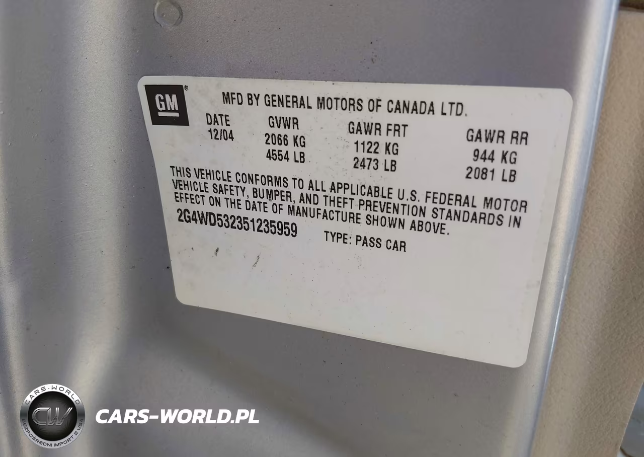 2005 Buick Lacrosse Cxl VIN:2G4WD532351235959 - 9