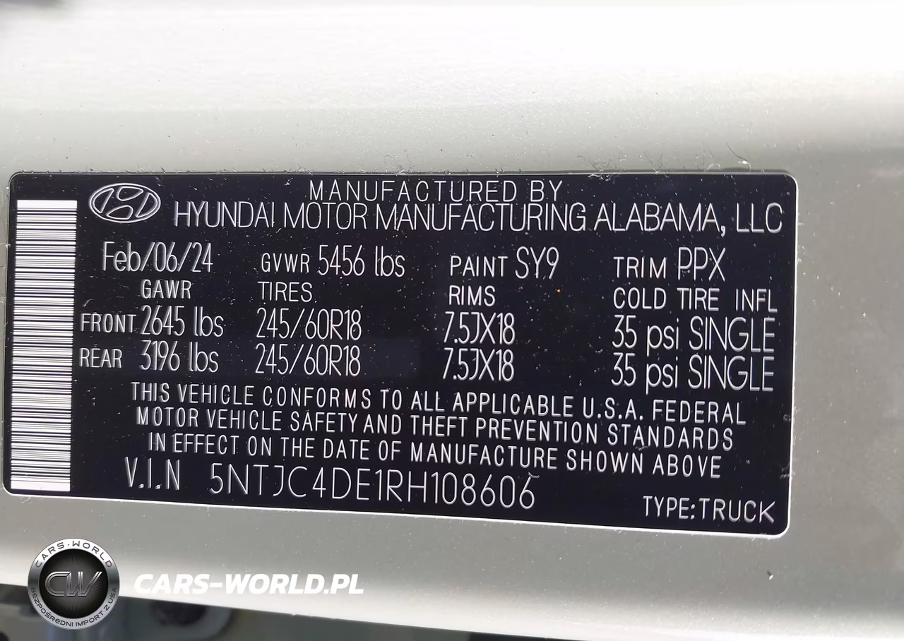 2024 Hyundai Santa Cruz Sel VIN:5NTJC4DE1RH108606 - 9