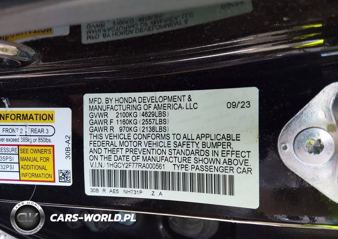 2024 Honda Accord Hybrid Sport-L VIN:1HGCY2F77RA000561 - 9