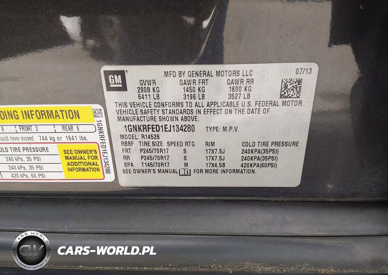 2014 Chevrolet Traverse Ls VIN:1GNKRFED1EJ134280 - 9