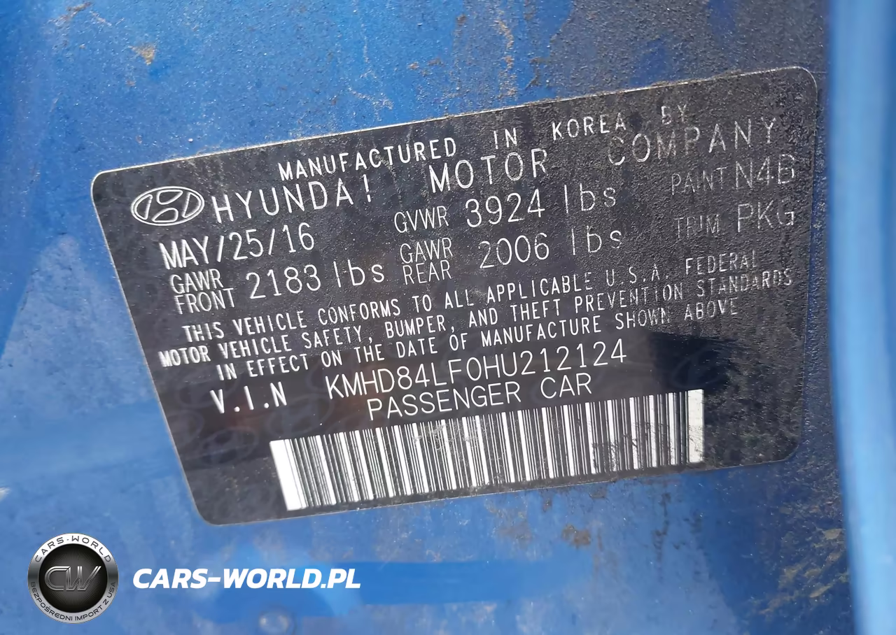 2017 Hyundai Elantra Se VIN:KMHD84LF0HU212124 - 9
