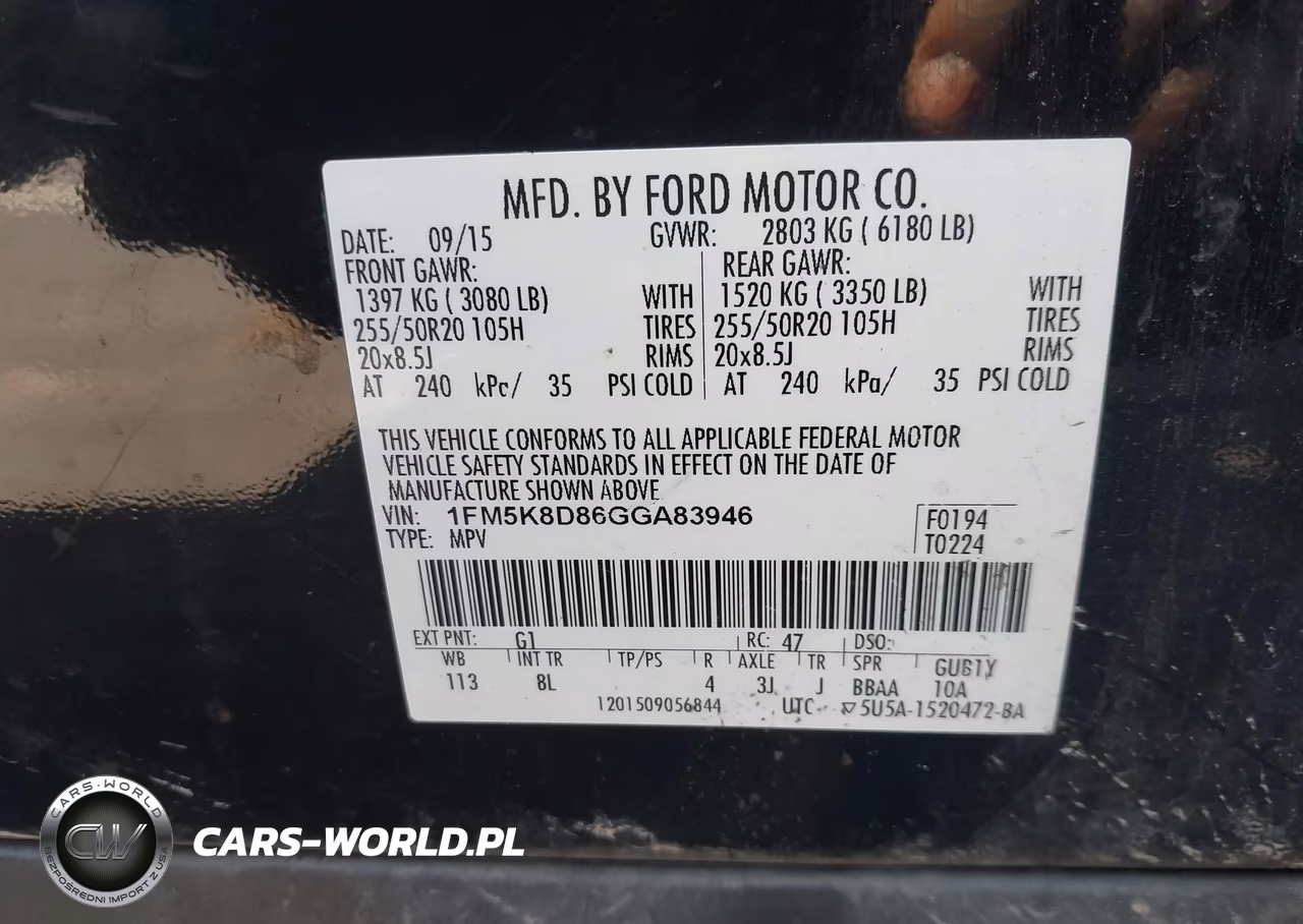 2016 Ford Explorer Xlt VIN:1FM5K8D86GGA83946 - 9