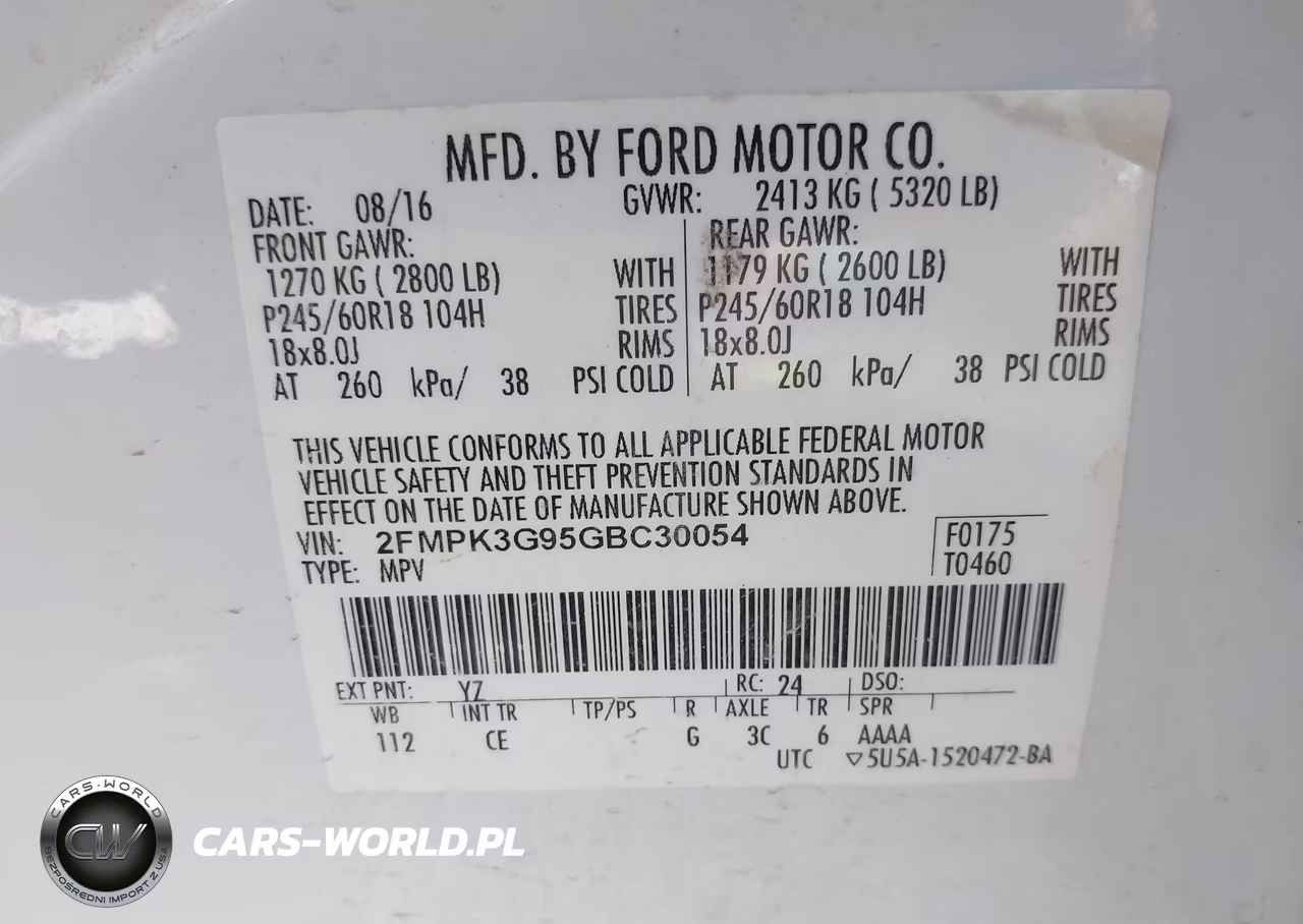 2016 Ford Edge Se VIN:2FMPK3G95GBC30054 - 9
