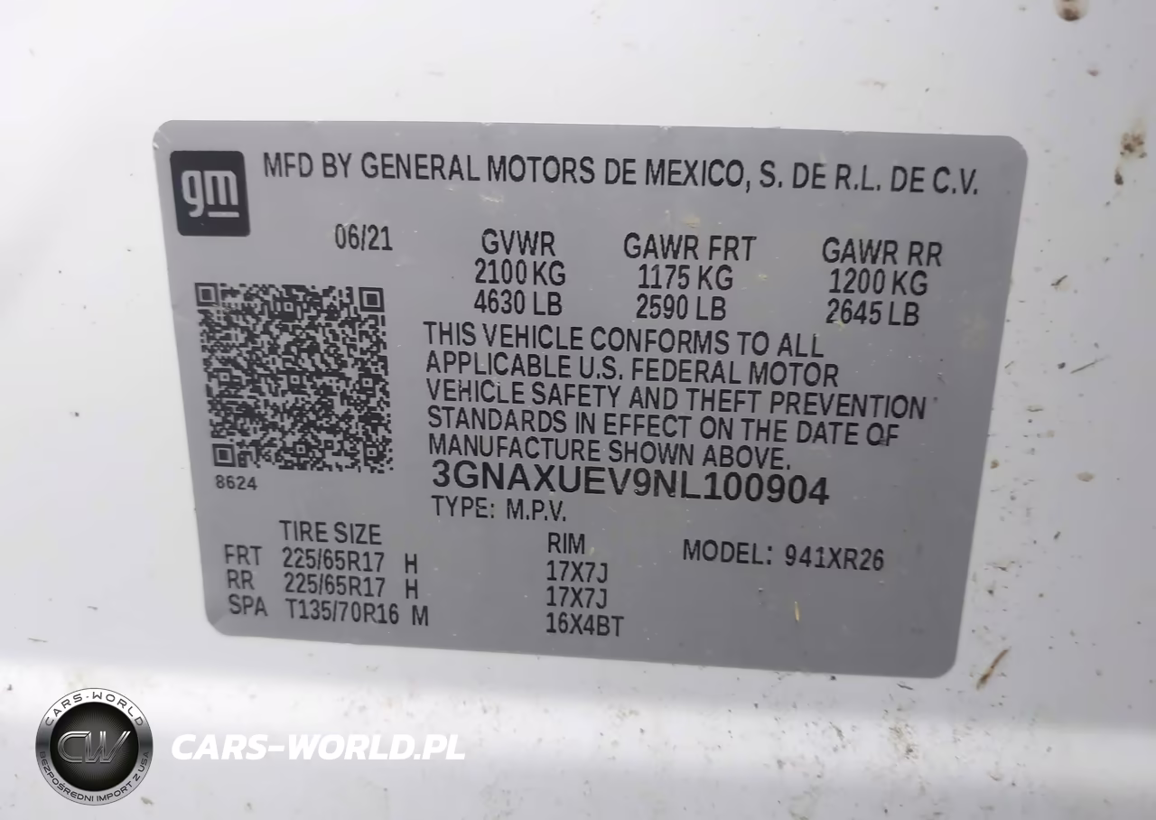 2022 Chevrolet Equinox Awd Lt VIN:3GNAXUEV9NL100904 - 9