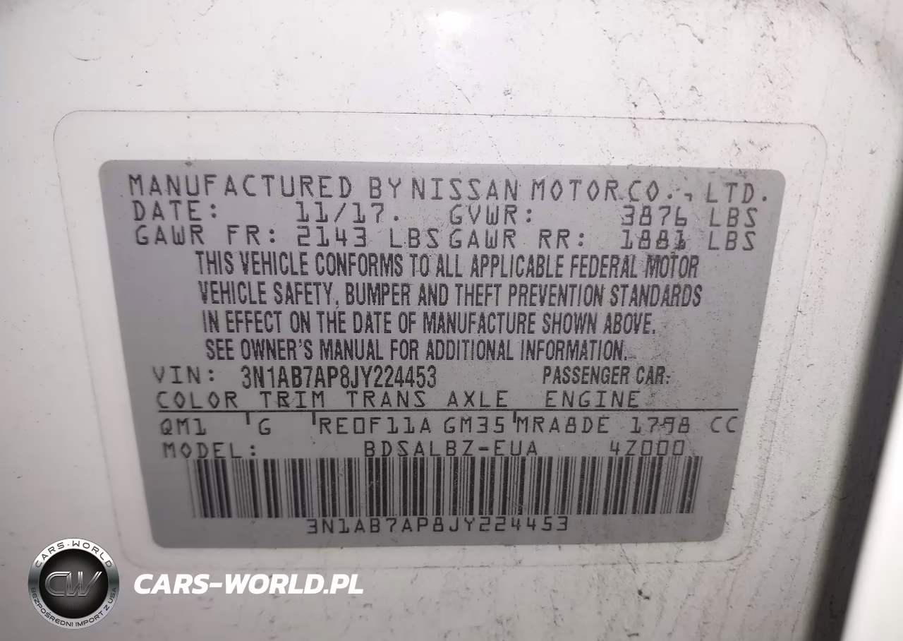 2018 Nissan Sentra S VIN:3N1AB7AP8JY224453 - 9