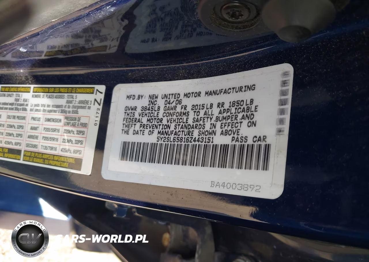 2006 Pontiac Vibe VIN:5Y2SL65816Z443151 - 9