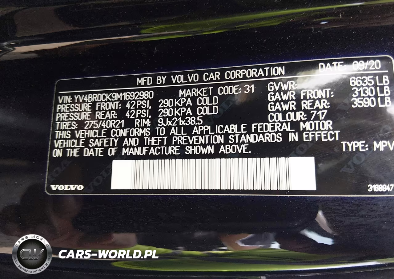 2021 Volvo Xc90 Recharge Plug-In Hybrid T8 Inscription Expression 7 Passenger VIN:YV4BR0CK9M1692980 - 9