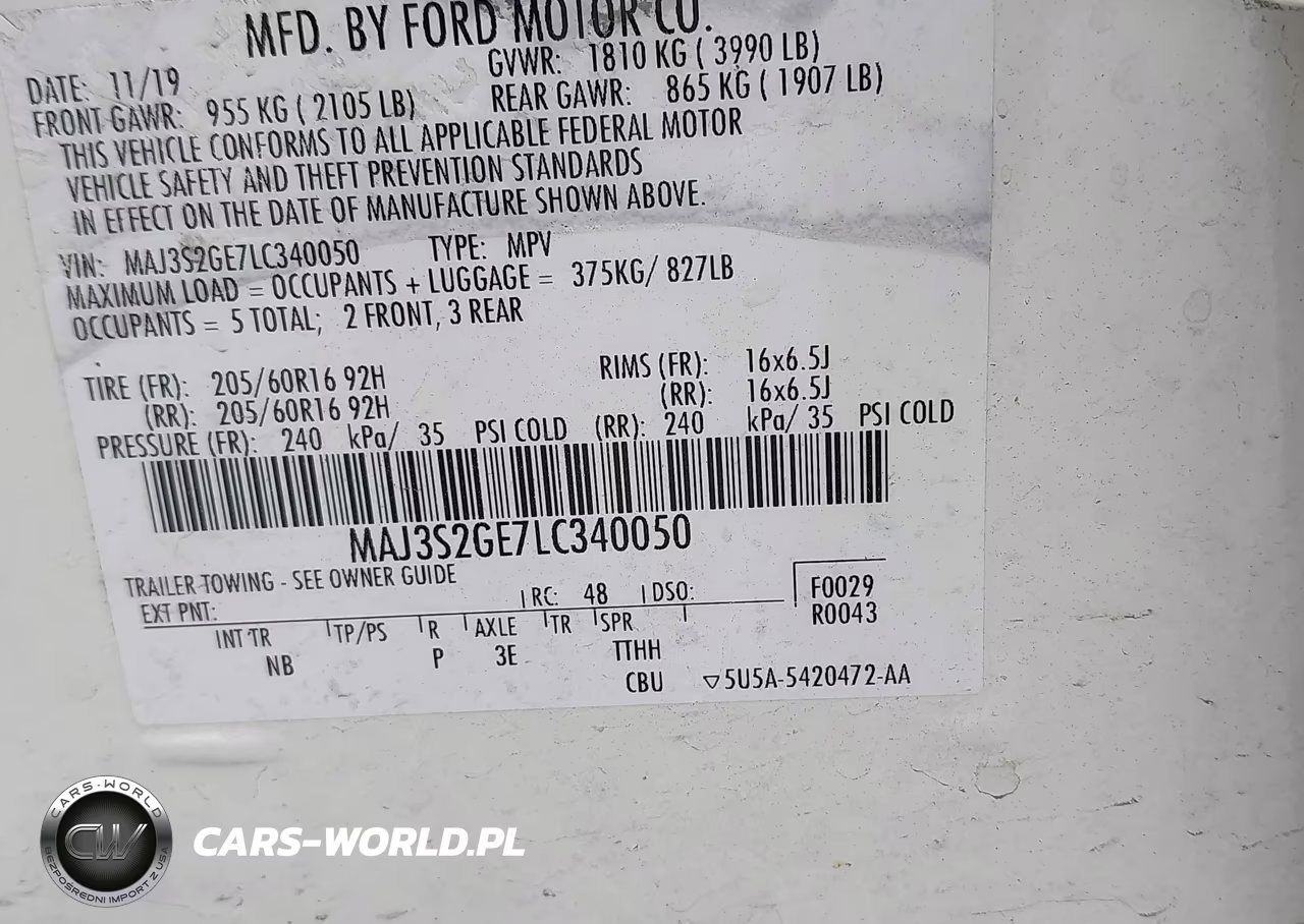 2020 Ford Ecosport Se VIN:MAJ3S2GE7LC340050 - 9