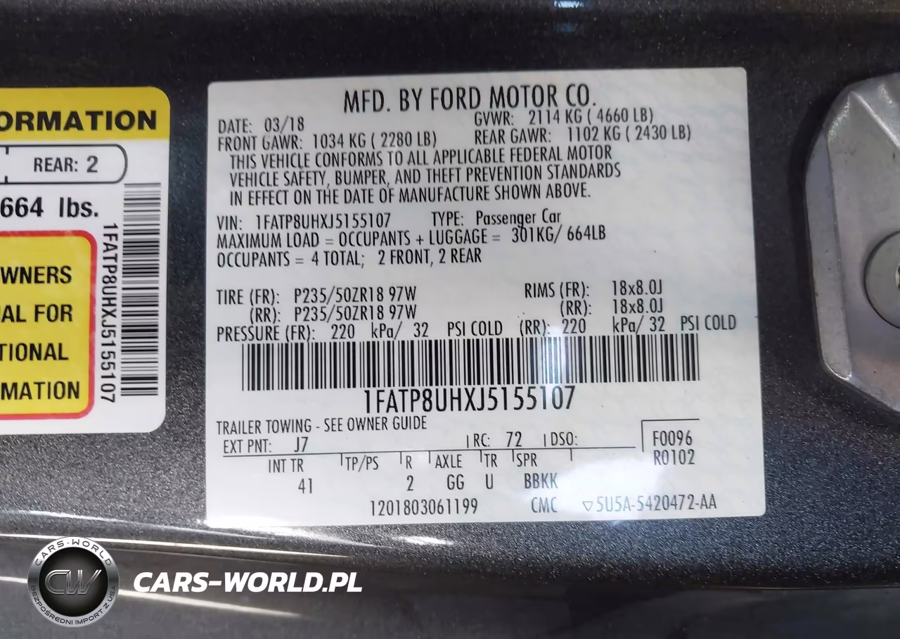 2018 Ford Mustang Ecoboost Premium VIN:1FATP8UHXJ5155107 - 9