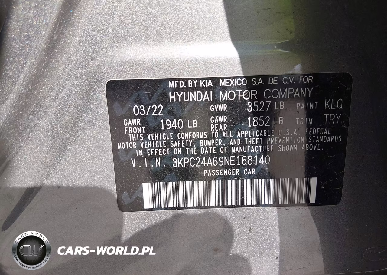 2022 Hyundai Accent Se VIN:3KPC24A69NE168140 - 9