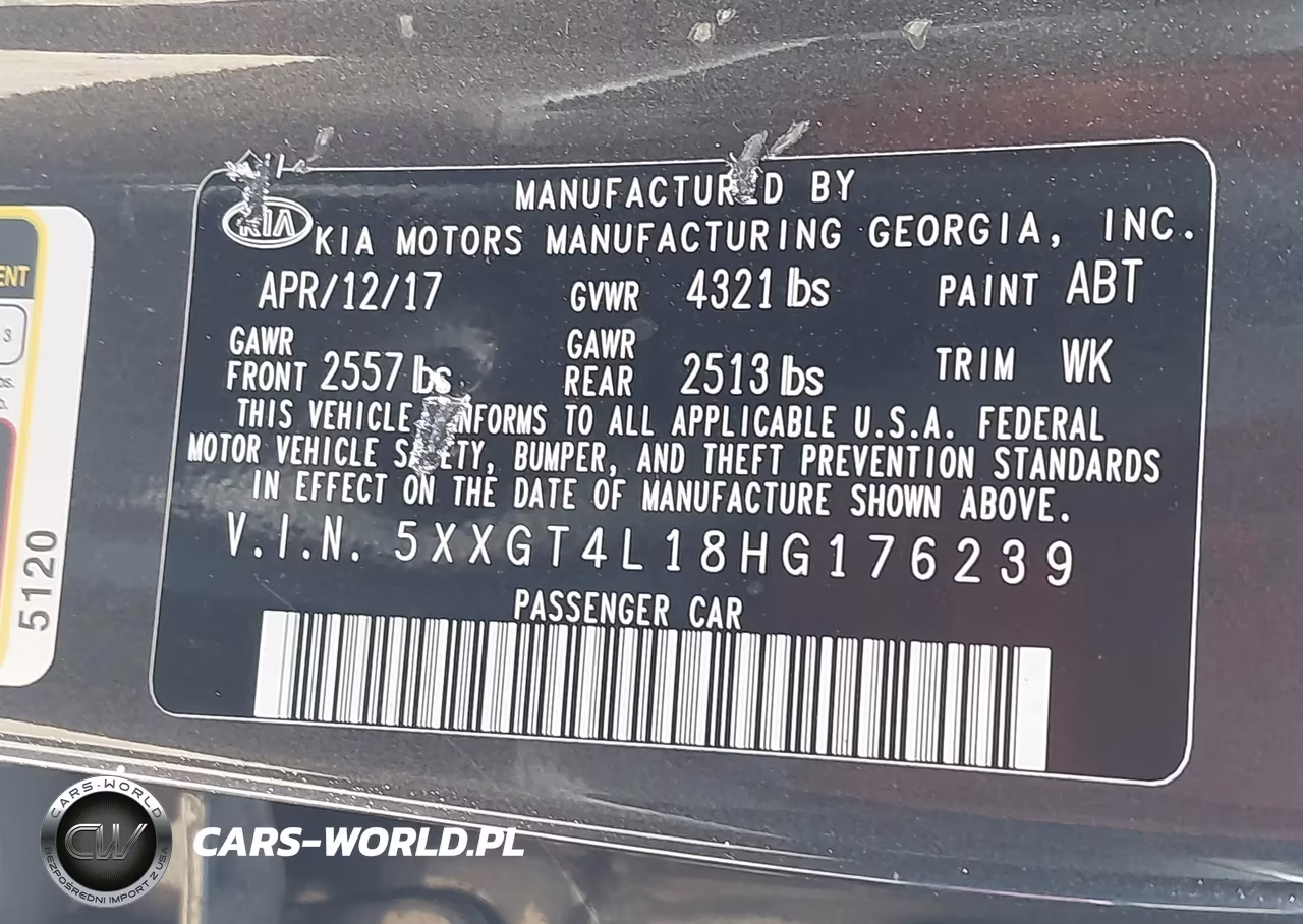 2017 Kia Optima Lx Turbo VIN:5XXGT4L18HG176239 - 9