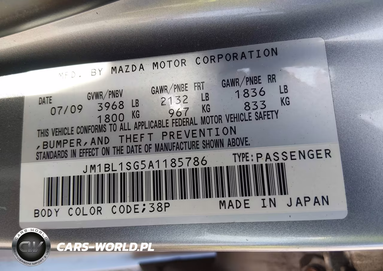 2010 Mazda Mazda3 I Sport VIN:JM1BL1SG5A1185786 - 9