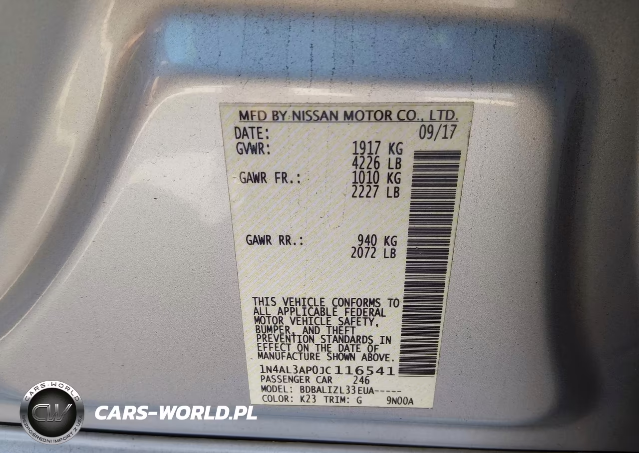 2018 Nissan Altima 2.5 Sv VIN:1N4AL3AP0JC116541 - 9