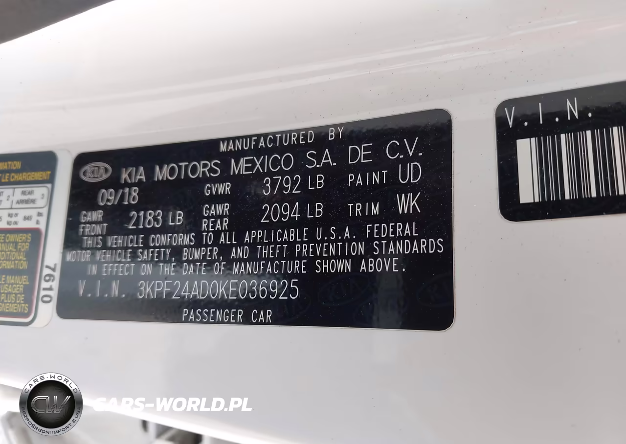 2019 Kia Forte Lxs VIN:3KPF24AD0KE036925 - 9