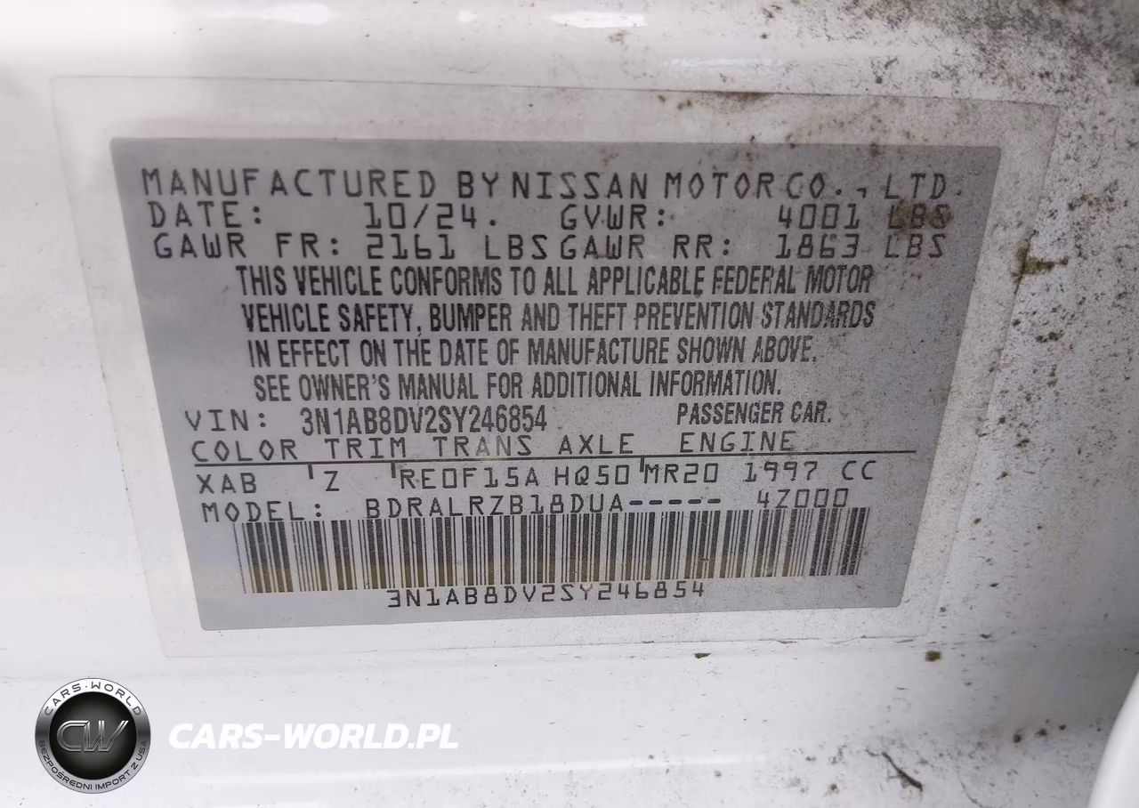 2025 Nissan Sentra Sr VIN:3N1AB8DV2SY246854 - 9
