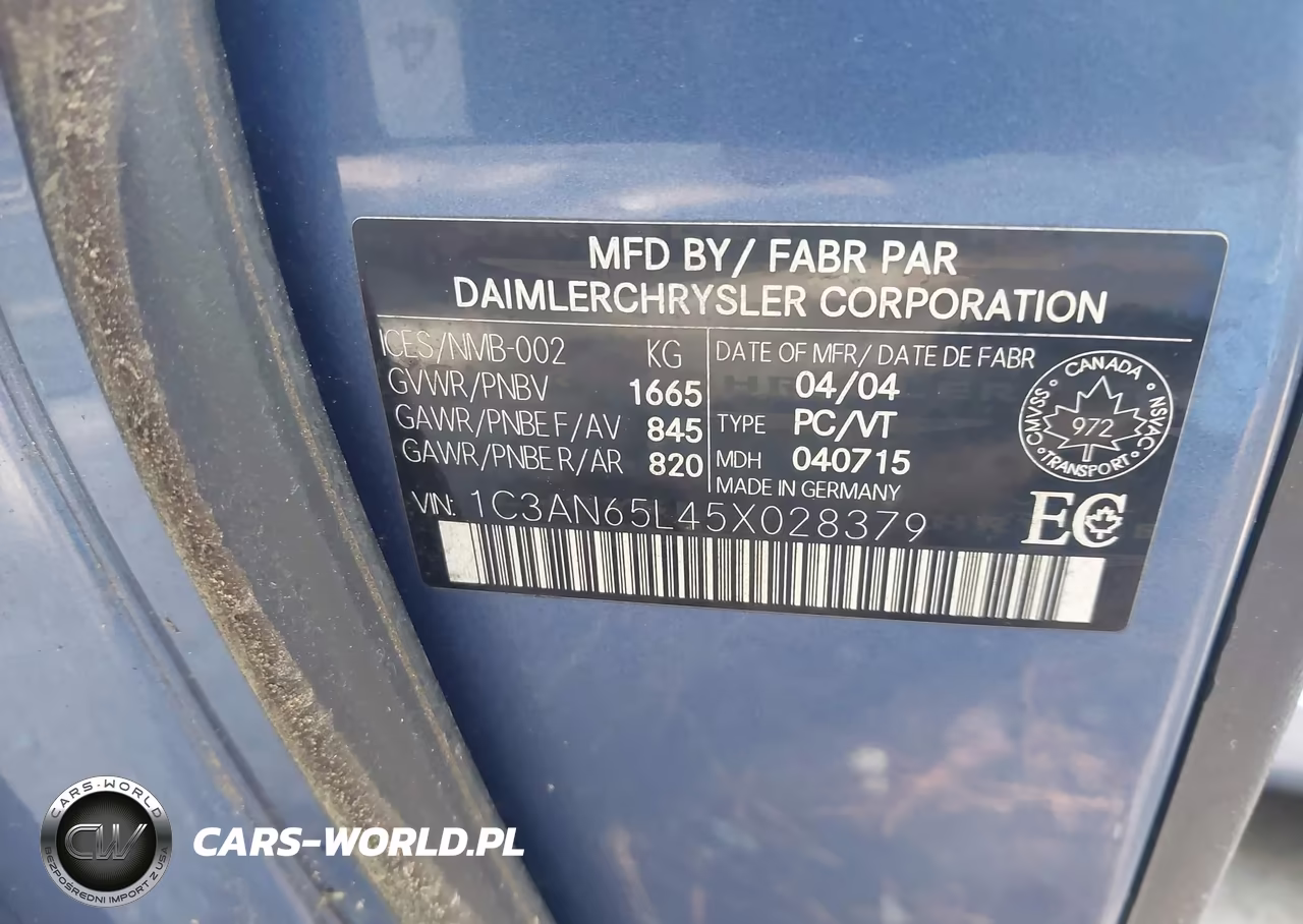 2005 Chrysler Crossfire Limited VIN:1C3AN65L45X028379 - 9