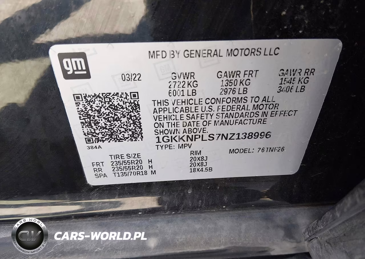 2022 GMC Acadia Fwd Denali VIN:1GKKNPLS7NZ138996 - 9