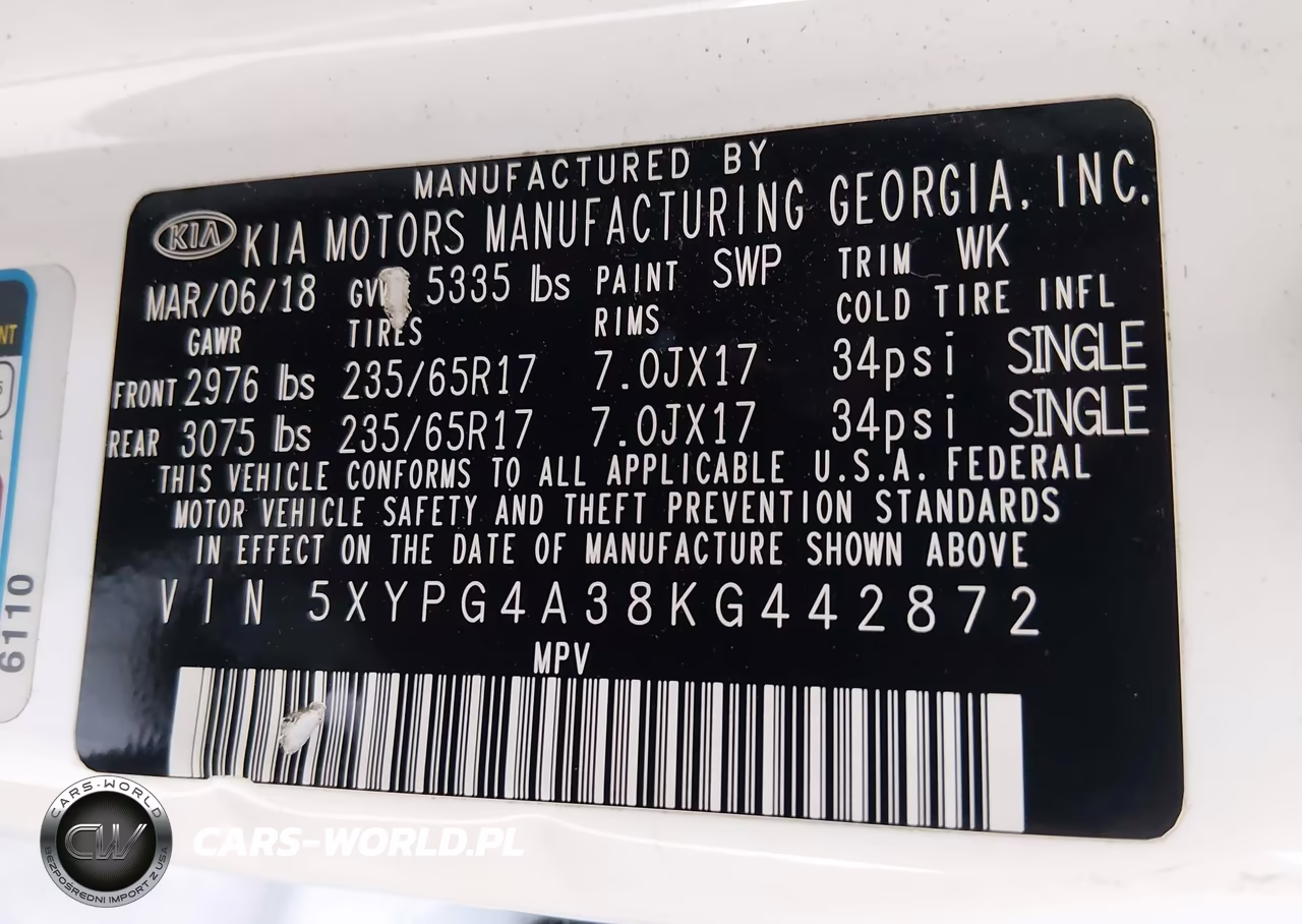2019 Kia Sorento 2.4L Lx VIN:5XYPG4A38KG442872 - 9