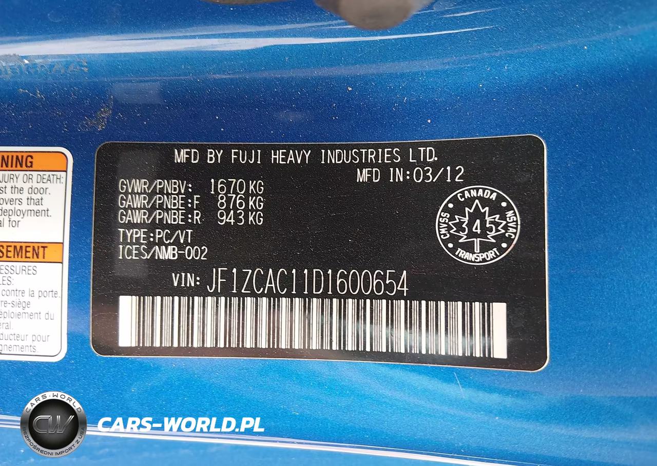 2013 Subaru Brz Limited VIN:JF1ZCAC11D1600654 - 9
