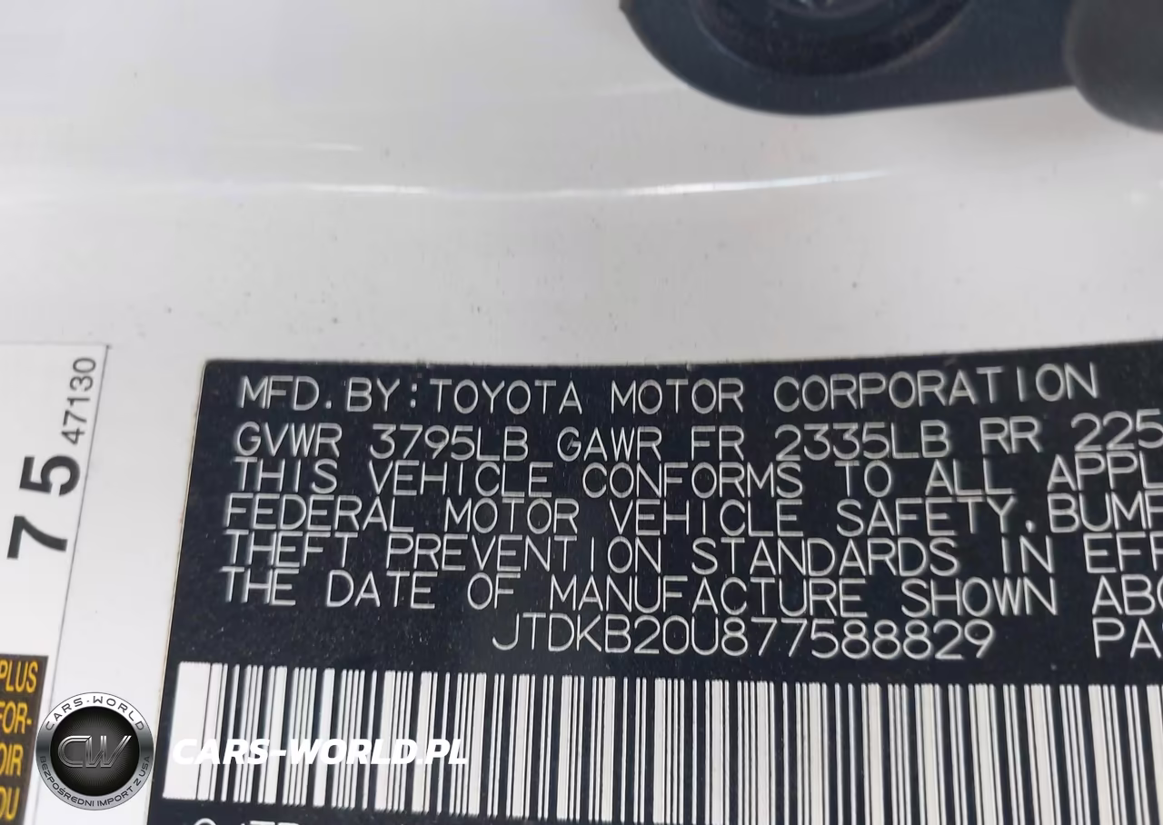 2007 Toyota Prius VIN:JTDKB20U877588829 - 9