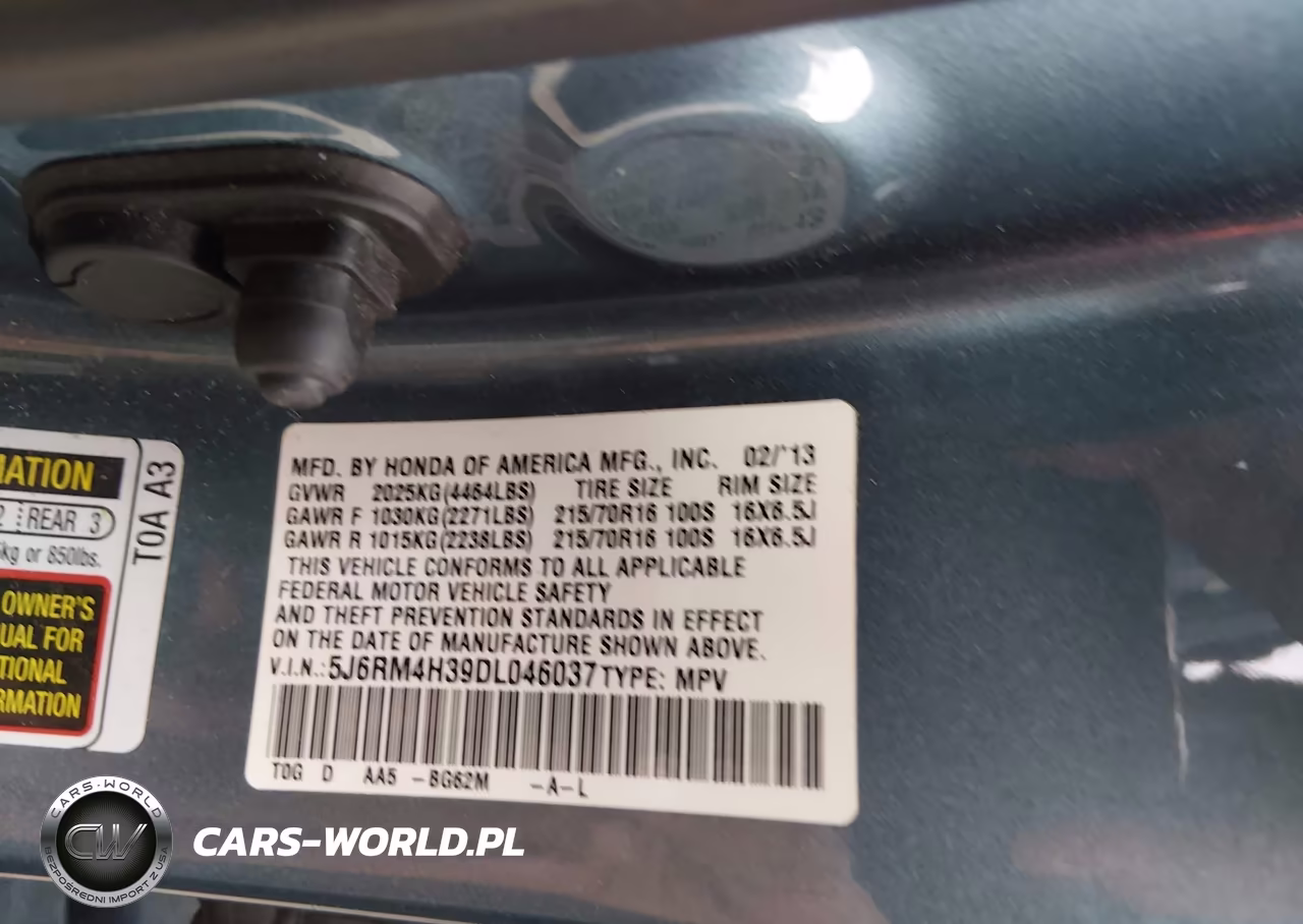 2013 Honda Cr-V Lx VIN:5J6RM4H39DL046037 - 9