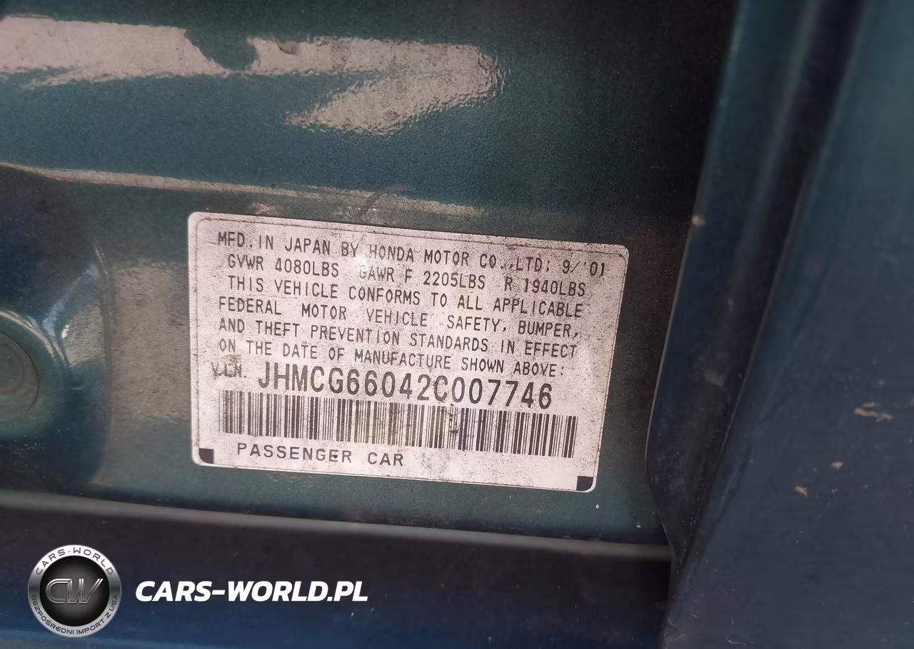 2002 Honda Accord 2.3 Ex VIN:JHMCG66042C007746 - 9