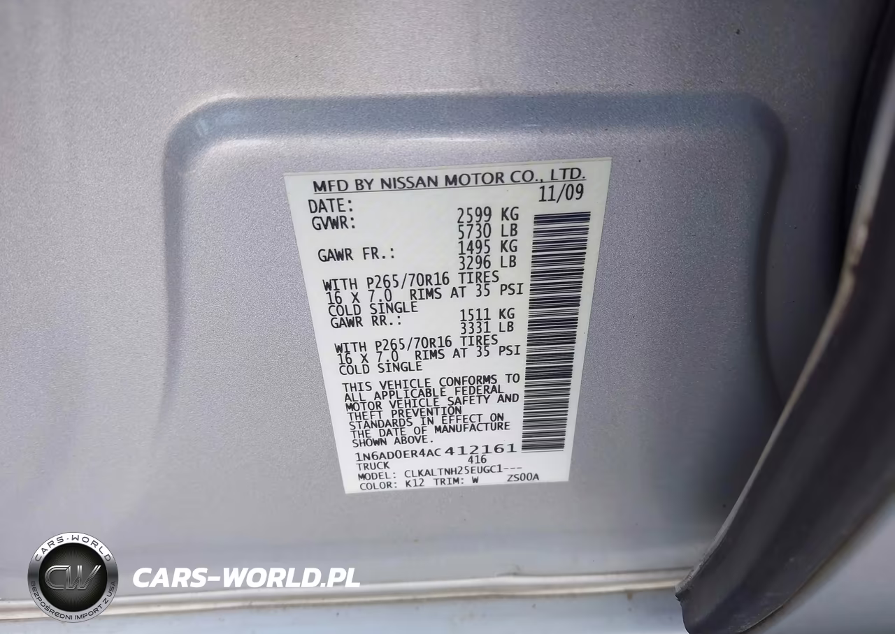 2010 Nissan Frontier Se VIN:1N6AD0ER4AC412161 - 9