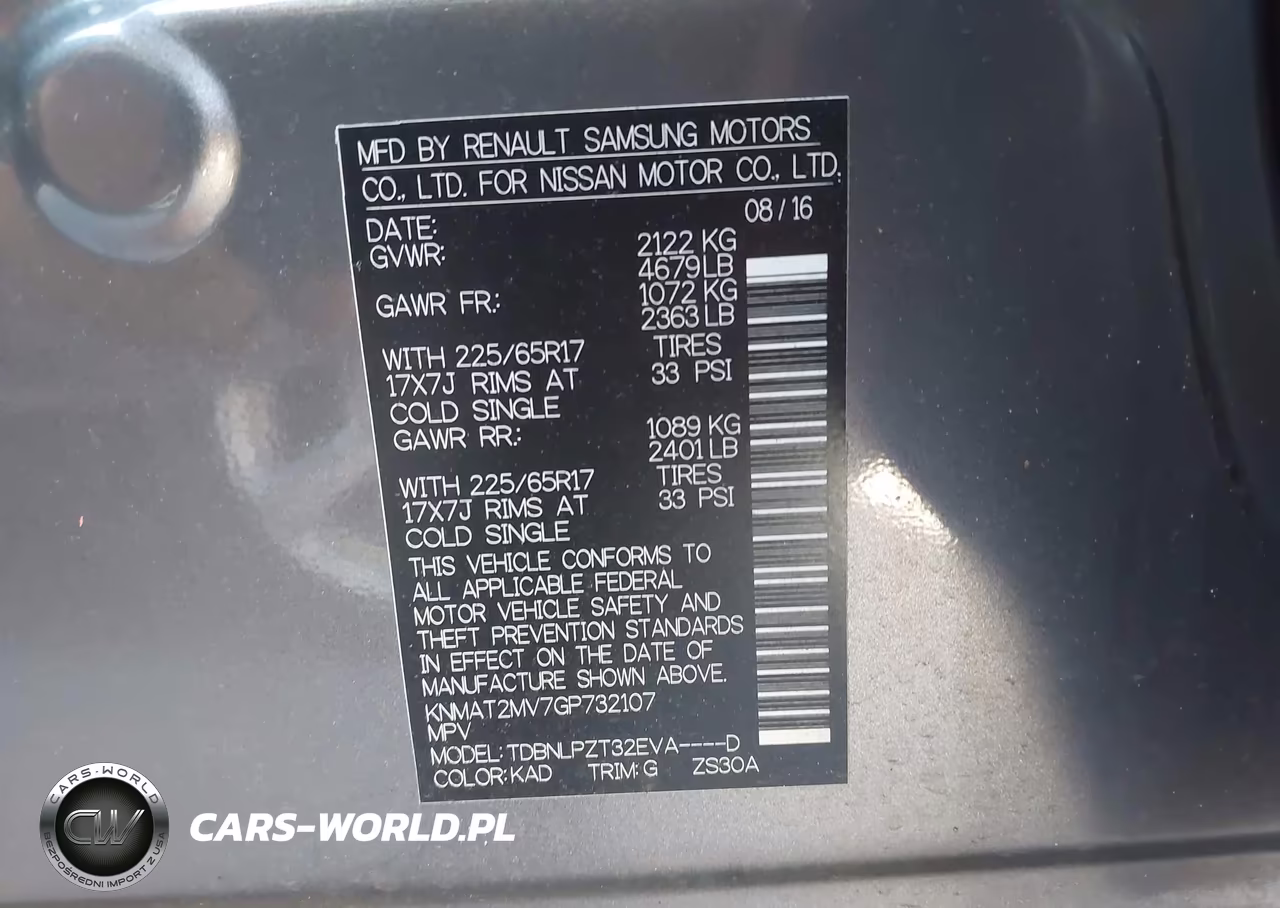 2016 Nissan Rogue S VIN:KNMAT2MV7GP732107 - 9