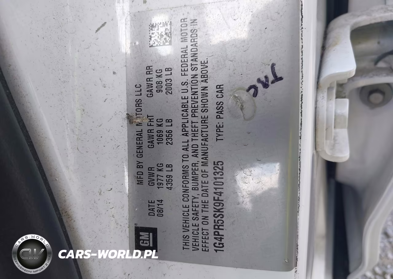 2015 Buick Verano Convenience Group VIN:1G4PR5SK9F4101325 - 9