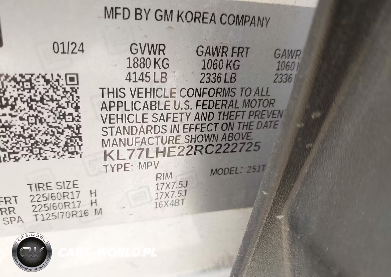 2024 Chevrolet Trax Fwd Lt VIN:KL77LHE22RC222725 - 9
