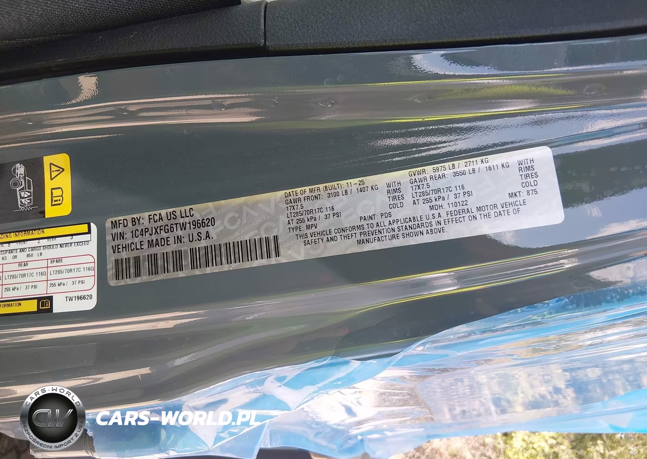 2026 Jeep Wrangler Rubicon 4X4 VIN:1C4PJXFG6TW196620 - 9
