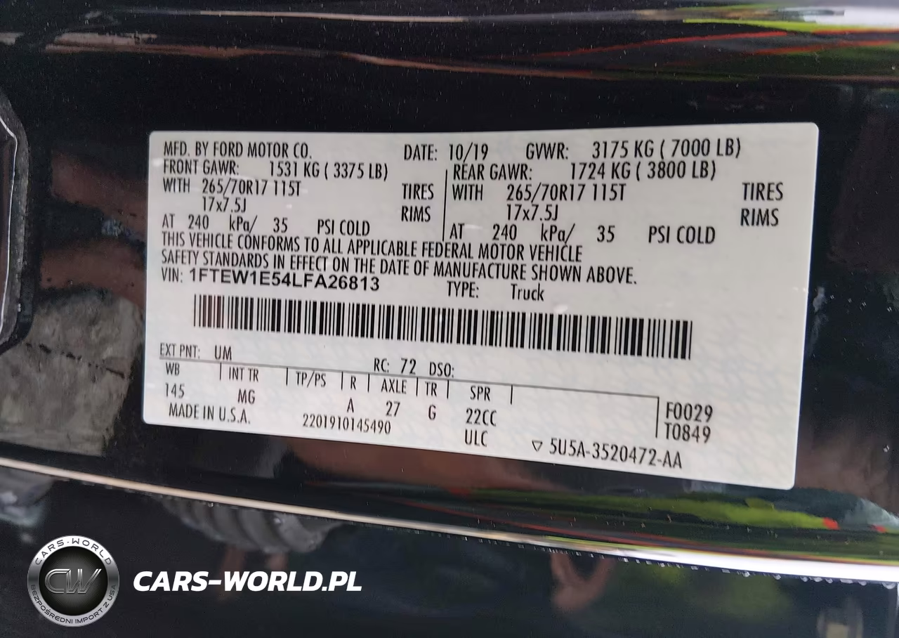 2020 Ford F-150 Xlt VIN:1FTEW1E54LFA26813 - 9