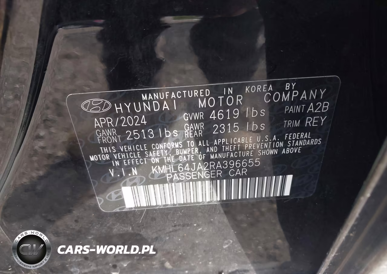 2024 Hyundai Sonata Sel VIN:KMHL64JA2RA396655 - 9