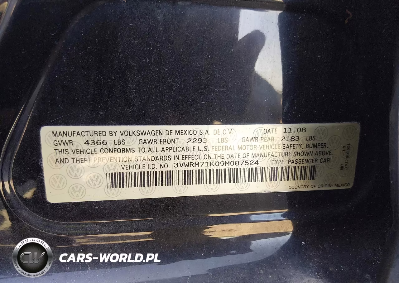 2009 Volkswagen Jetta Se VIN:3VWRM71K09M087524 - 9