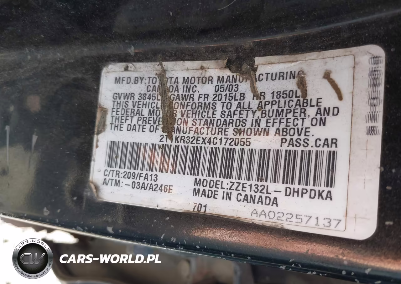 2004 Toyota Matrix Standard VIN:2T1KR32EX4C172055 - 9