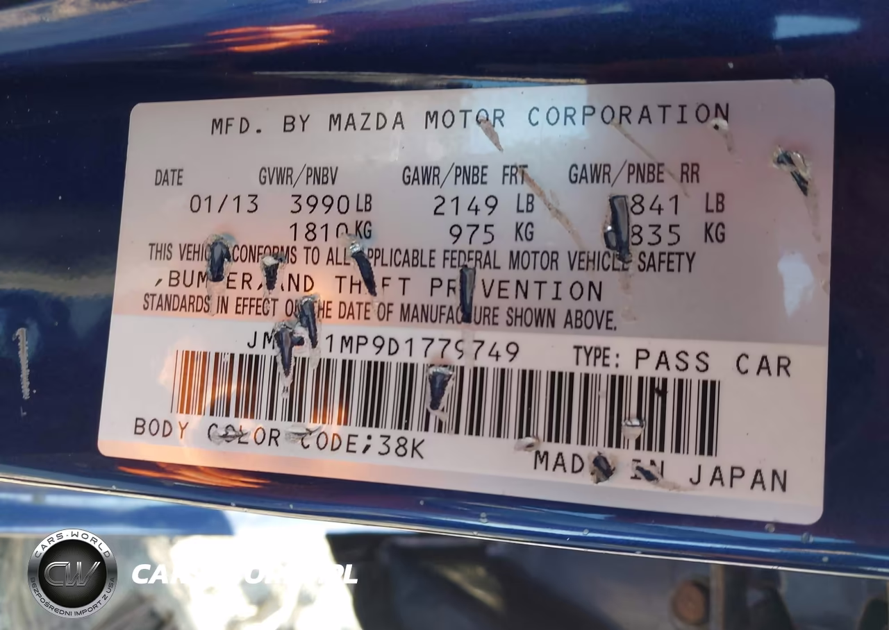 2013 Mazda Mazda3 I Grand Touring VIN:JM1BL1MP9D1779749 - 9