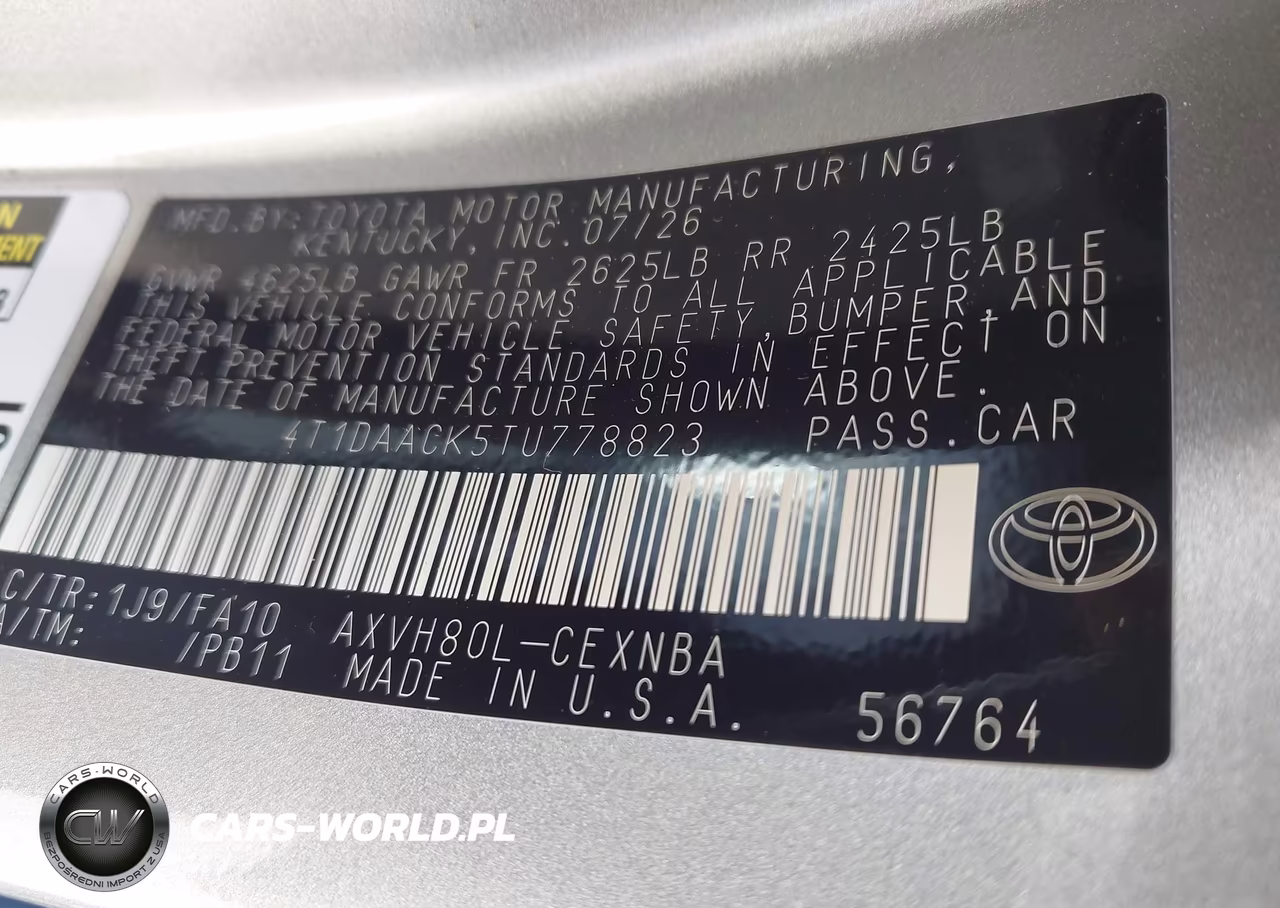 2026 Toyota Camry Le VIN:4T1DAACK5TU778823 - 9