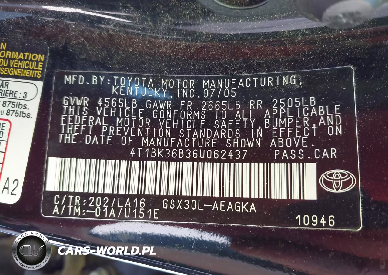 2006 Toyota Avalon Xls VIN:4T1BK36B36U062437 - 9