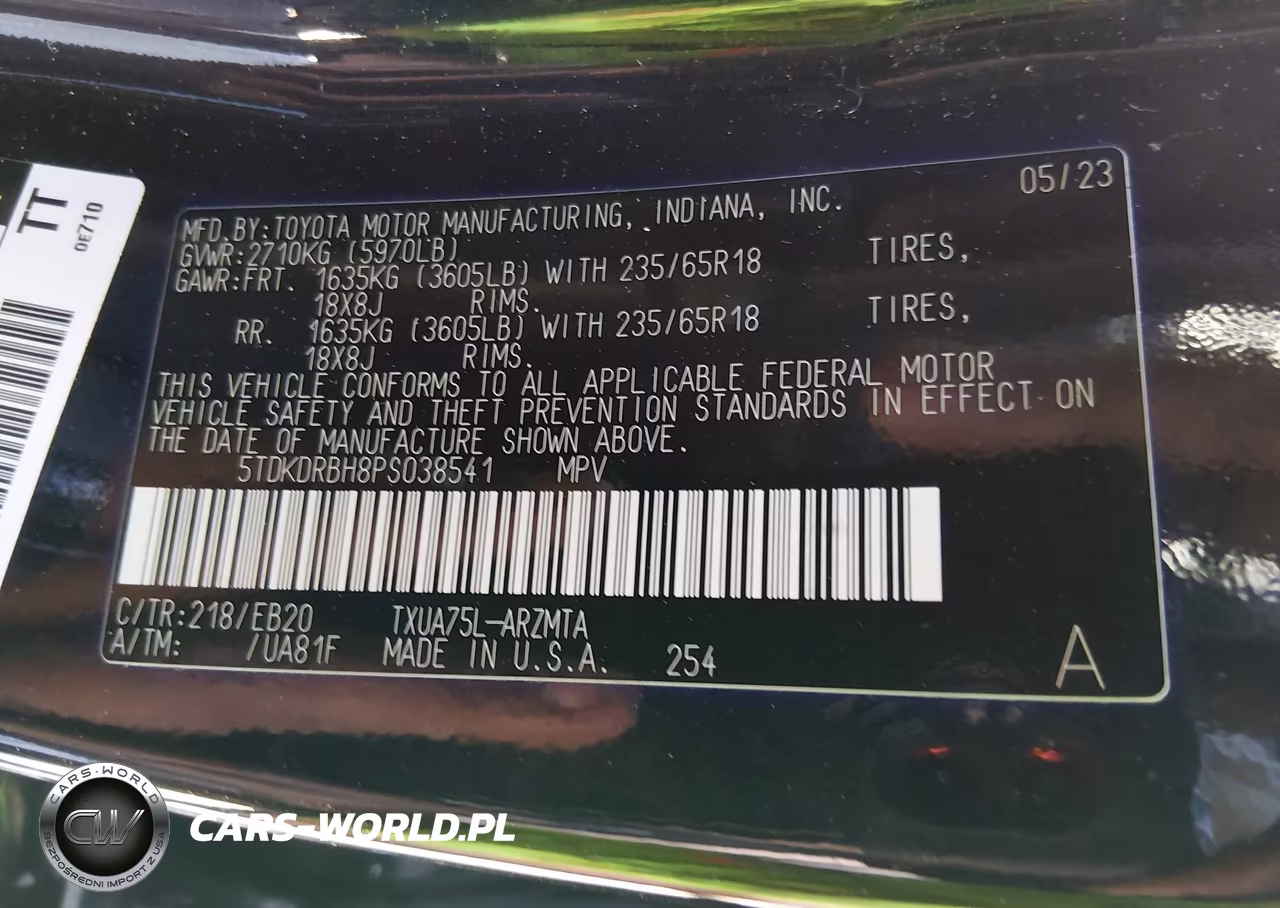 2023 Toyota Highlander Xle VIN:5TDKDRBH8PS038541 - 9