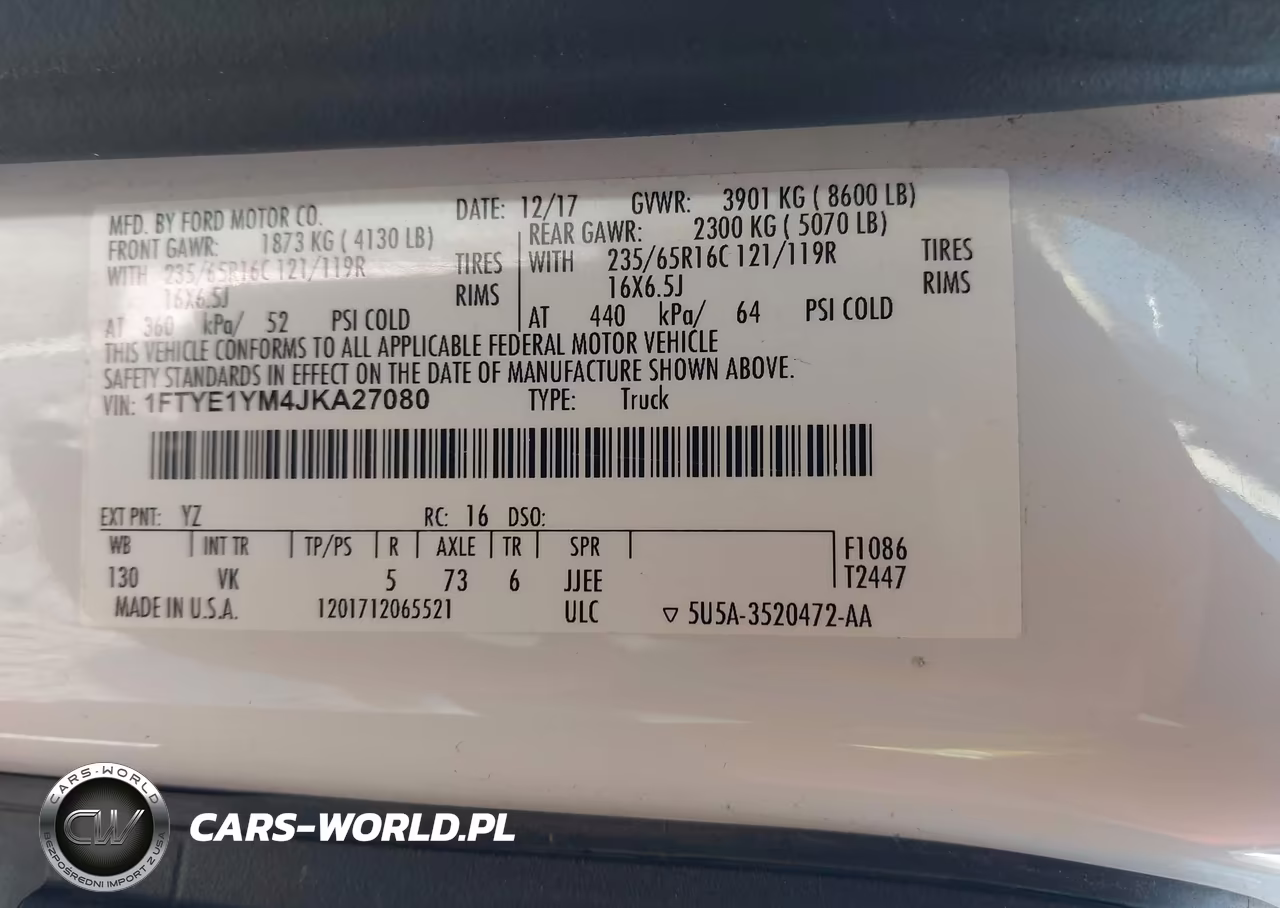 2018 Ford Transit-150 VIN:1FTYE1YM4JKA27080 - 9