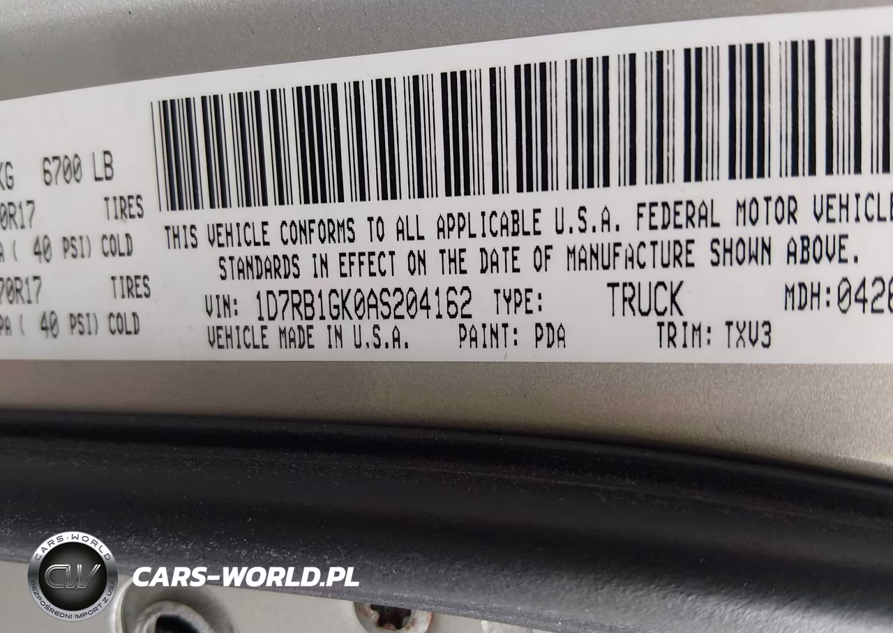 2010 Dodge Ram 1500 St VIN:1D7RB1GK0AS204162 - 9