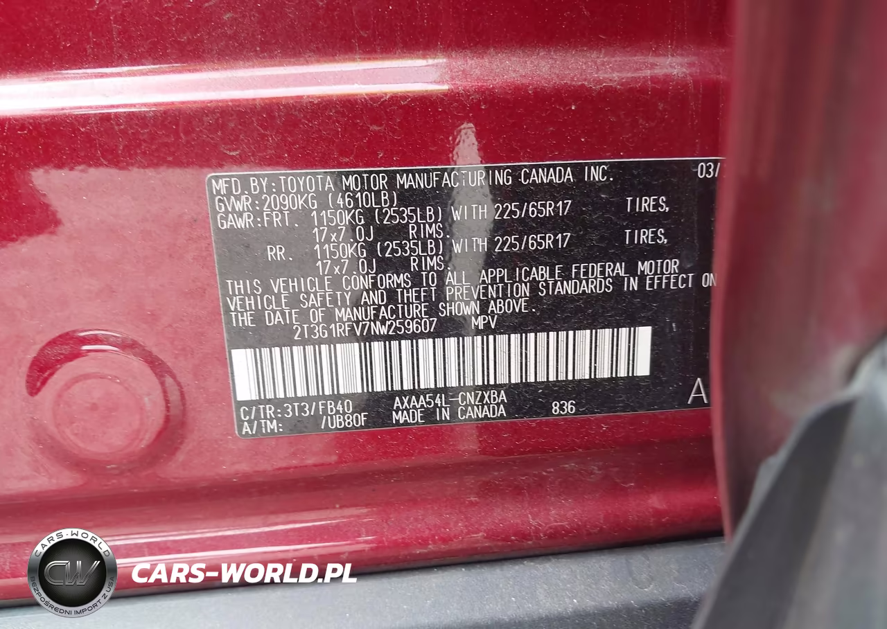 2022 Toyota Rav4 Le VIN:2T3G1RFV7NW259607 - 9