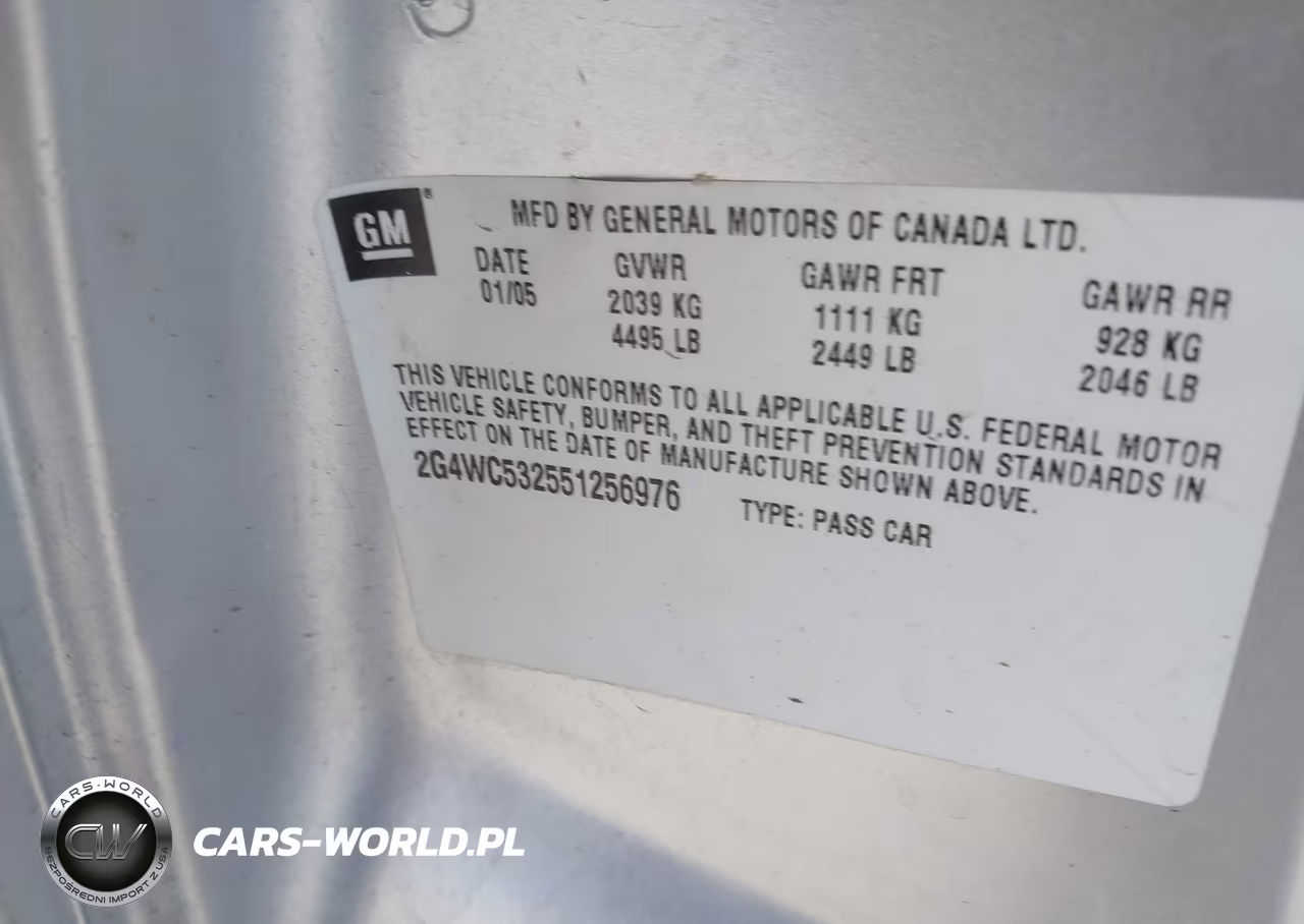 2005 Buick Lacrosse Cx VIN:2G4WC532551256976 - 9