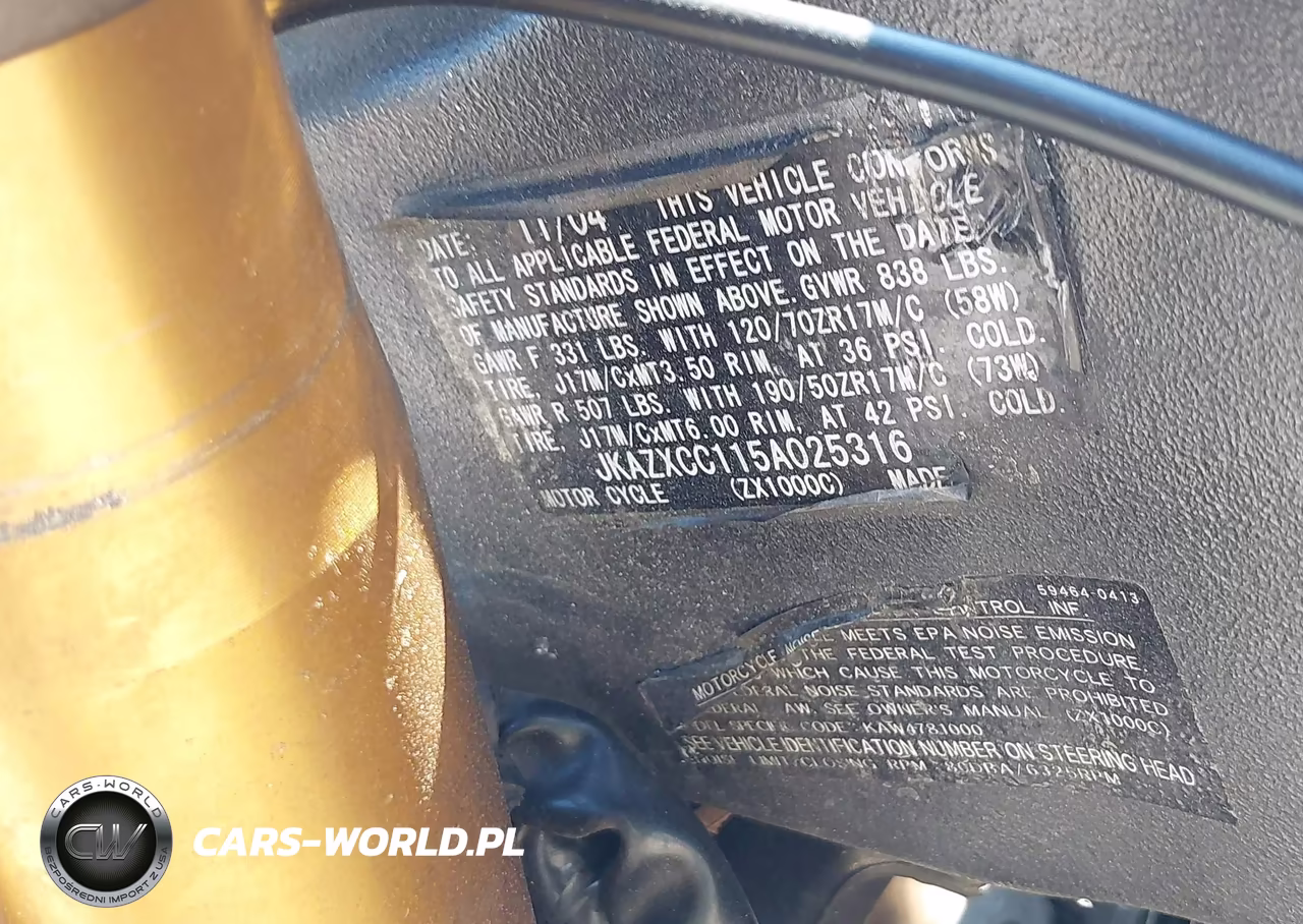 2005 Kawasaki Ninja Zx 10R VIN:JKAZXCC115A025316 - 10