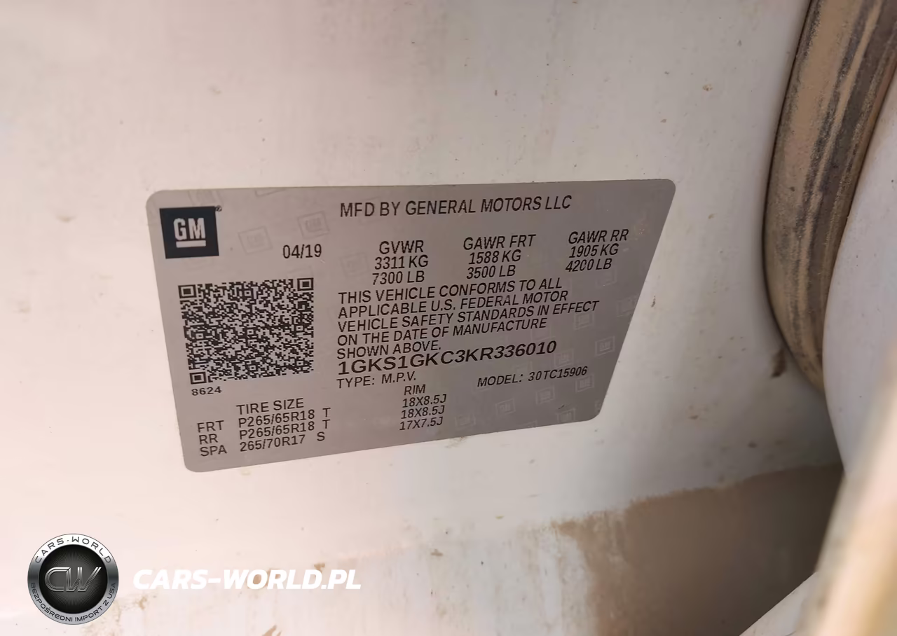 2019 GMC Yukon Xl Slt VIN:1GKS1GKC3KR336010 - 9