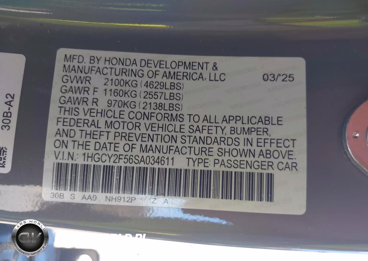 2025 Honda Accord Hybrid Sport VIN:1HGCY2F56SA034611 - 9