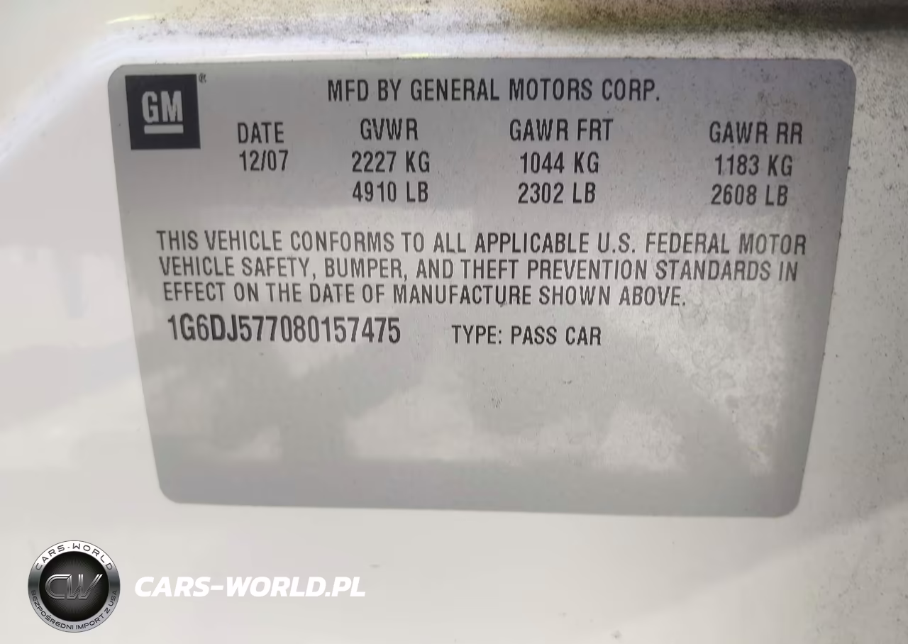 2008 Cadillac Cts Standard VIN:1G6DJ577080157475 - 9