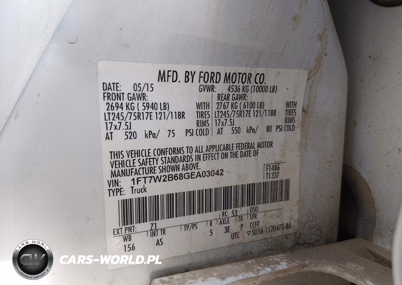2016 Ford F-250 Xl VIN:1FT7W2B68GEA03042 - 9
